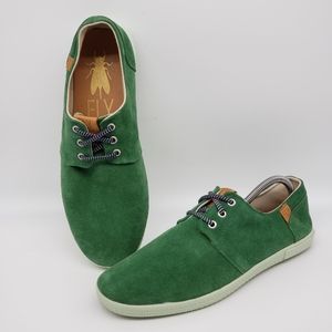 Fly London Mens Green Suede Fashion Sneaker Size 11